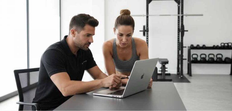 Persona entrenando con actitud positiva en un entorno luminoso, reflejando los beneficios mentales del ejercicio según el método AG45 en Madrid.