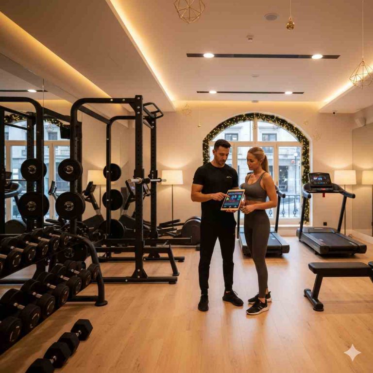 Mantenerse en forma en diciembre.Entrenamiento personal AG45 para mantenerse en forma en diciembre en Madrid, con método premium en gym boutique del Barrio Salamanca.